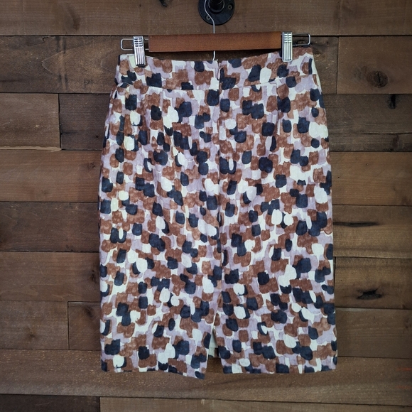 J.Crew Silk-Blend Abstract Pencil Skirt | Size 0 - Picture 2 of 5